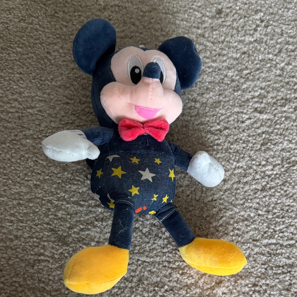 Mickey Mouse Plush Toy with Red Bow